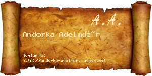Andorka Adelmár névjegykártya